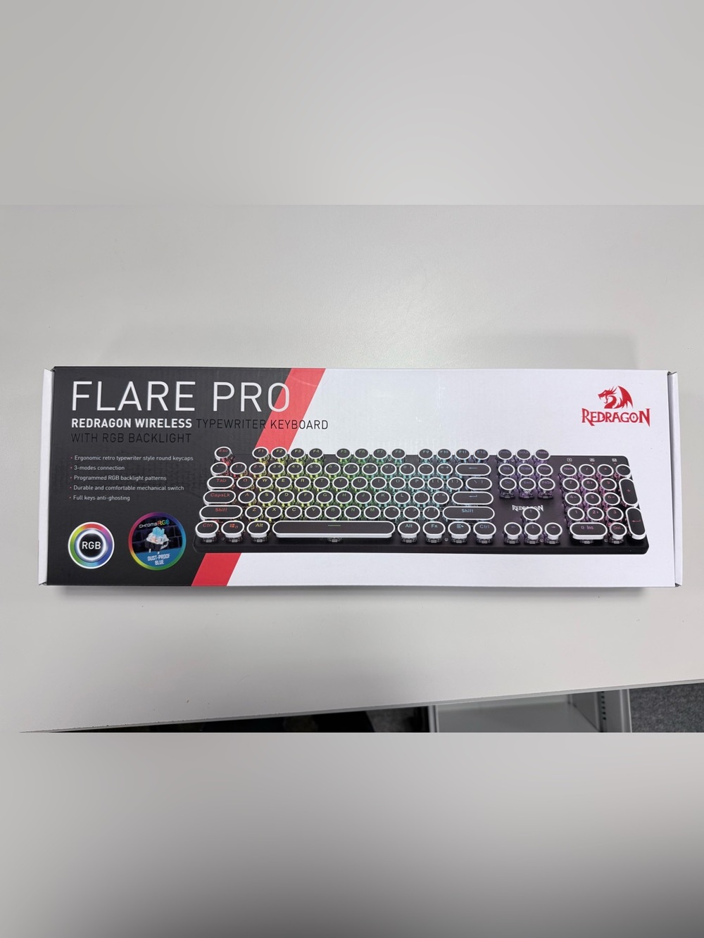 Redragon K710 Wireless Typewriter Mechanical Gaming Keyboard